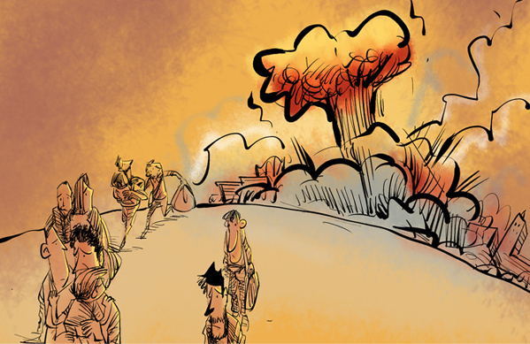 A flood of refugees at the gates of Europe