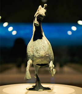 The bronze galloping horse